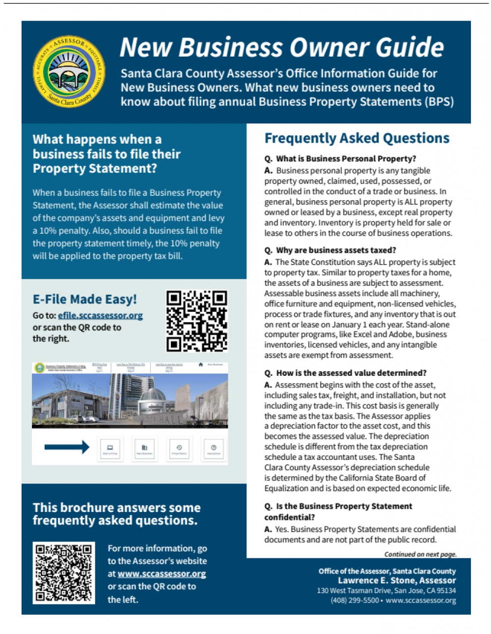 New Business Owner Brochure